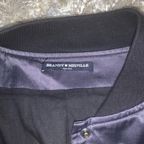 Brandy Melville Black Bomber Jacket - Picture 2 of 3